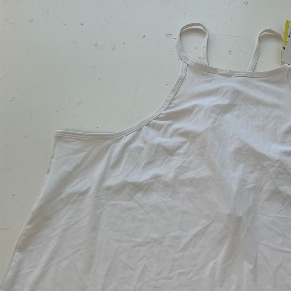 All in Motion Large White Racerback Regular Fit Standard Length Sprint Tank Top - Picture 2 of 6